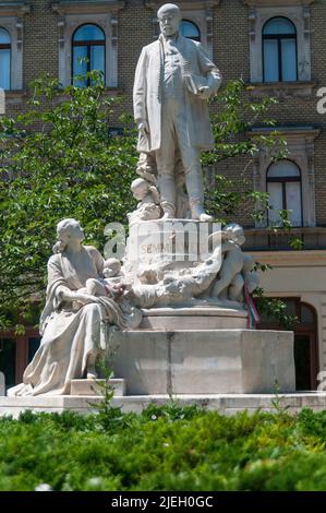 Monument d'Ignaz Semmelweis par Alajos Stróbl, Budapest Banque D'Images