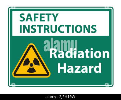 Symbole de danger de rayonnement isoler sur fond blanc, illustration vectorielle Illustration de Vecteur