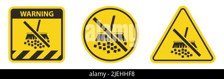 Étiquette de mise en garde éviter la création de poussière Illustration de Vecteur