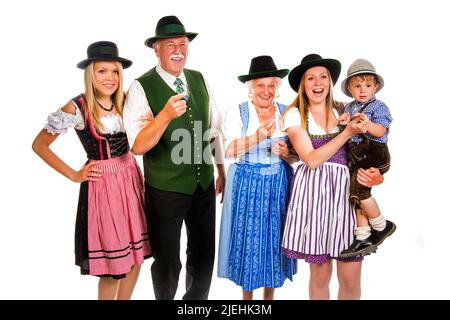 Jung und alt dans Tracht - jeunes et vieux en costume traditionnel Banque D'Images