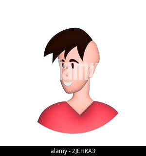 Web icône homme, homme d'âge moyen avec des cheveux foncés - illustration Banque D'Images