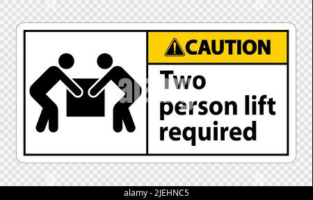 Symbole de levage requis pour deux personnes isoler sur fond ...