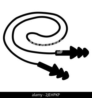 Porter des bouchons d'oreille symbole isoler sur fond blanc, illustration vectorielle Illustration de Vecteur