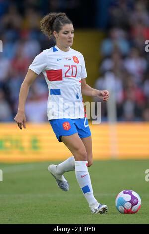 LEEDS - Dominique Janssen des femmes néerlandaises pendant le match amical entre l'Angleterre et les pays-Bas au stade Elland Road sur 24 juin 2022 à Leeds, Royaume-Uni. ANP GERRIT VAN COLOGNE Banque D'Images