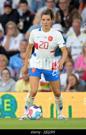 LEEDS - Dominique Janssen des femmes néerlandaises pendant le match amical entre l'Angleterre et les pays-Bas au stade Elland Road sur 24 juin 2022 à Leeds, Royaume-Uni. ANP GERRIT VAN COLOGNE Banque D'Images