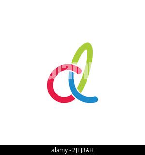 lettre cd courbe colorée happy fun symbole vecteur Illustration de Vecteur