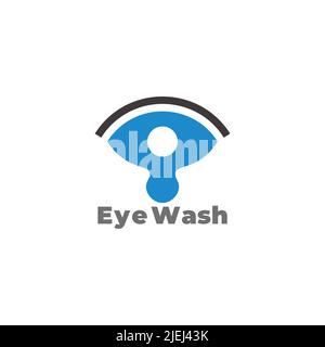 symbole de pleurs de lavage oculaire simple logo vecteur Illustration de Vecteur