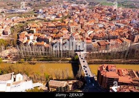 Photo de drone d'Aranda de Duero, Espagne Banque D'Images