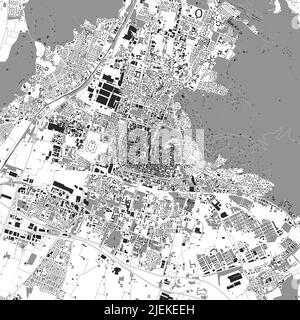 Carte vectorielle de la ville urbaine de Brescia. Illustration vectorielle, Brescia carte échelle de gris poster d'art noir et blanc. Image de carte de rue avec routes, cit métropolitain Illustration de Vecteur