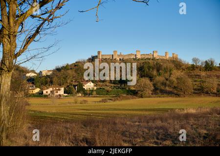 Monteriggioni, Toscane, Italie Banque D'Images