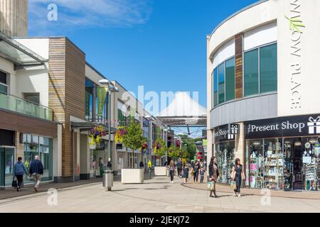 Centre commercial Willow place, George Street, Corby, Northamptonshire, Angleterre, Royaume-Uni Banque D'Images