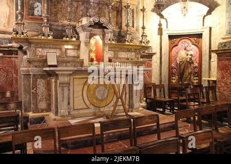 église baroque (naufrage du st paul) à la valette (malte) Banque D'Images