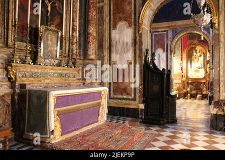 église baroque (naufrage du st paul) à la valette (malte) Banque D'Images