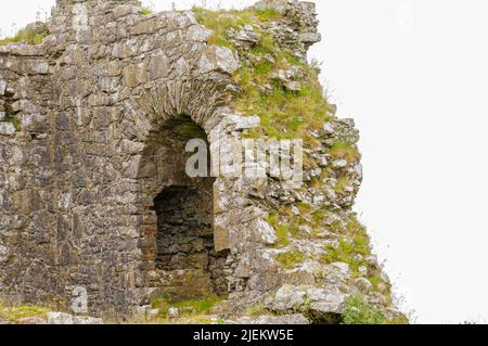 Rock de Dunamase, un fort défensif de 9th siècles au sommet d'une colline, en Irlande. Banque D'Images