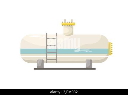 Illustration vectorielle d'un réservoir de stockage de gaz naturel. Alimentation en gaz. L'embargo sur la fourniture de gaz en provenance de Russie. Illustration de Vecteur