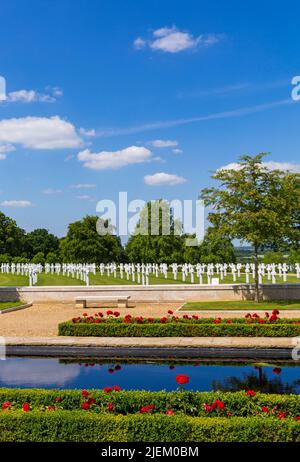 Cimetière militaire américain et mémorial de Cambridge à Madingly, Cambridge, Cambridgeshire, Royaume-Uni en juin deuxième guerre mondiale cimetière militaire américain Banque D'Images