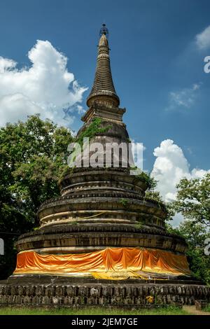 Stupa, Wat Umong, Hang Dong, Chiang Mai, Thaïlande Banque D'Images