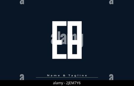 Lettres de l'alphabet initiales Monogram logo EB , BE Illustration de Vecteur