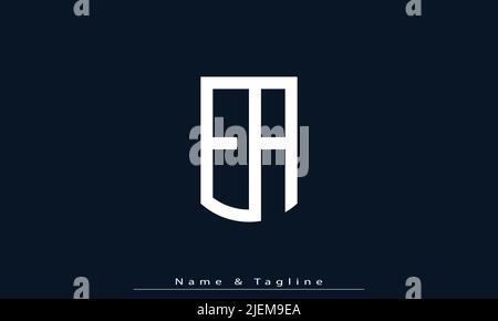 Lettres de l'alphabet initiales Monogram logo EA , AE Illustration de Vecteur