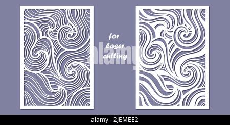 Modèle pour la découpe au laser de tous les matériaux. Vecteur Illustration de Vecteur