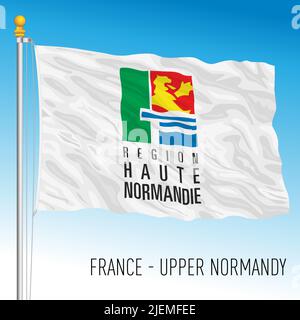 Drapeau régional haute-Normandie, France, Union européenne, illustration vectorielle Illustration de Vecteur