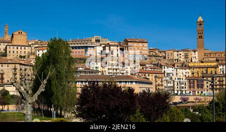 Tarazona et la tour de l'église de Santa Maria Magdalena. Province de Saragosse Banque D'Images