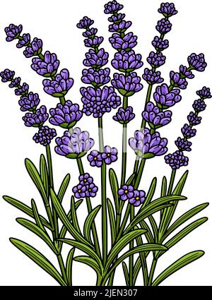 Crachoir de couleur lavande à motif floral Clipart Illustration de Vecteur