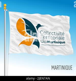 Drapeau régional de la Martinique, France, pays des caraïbes, illustration vectorielle Illustration de Vecteur