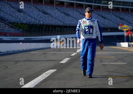 Concord, Caroline du Nord, États-Unis. 28th mai 2022. Chris Buescher prend la piste pour s'entraîner au Coca-Cola 600 au circuit automobile de Charlotte à Concord, en Caroline du Nord. (Image de crédit : © Walter G. Arce Sr./ZUMA Press Wire) Banque D'Images