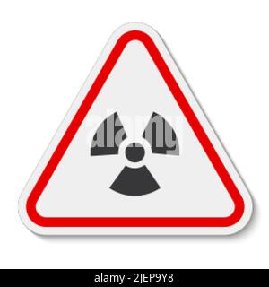 Symbole de danger de rayonnement isoler sur fond blanc, illustration vectorielle Illustration de Vecteur