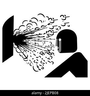 Symbole de libération de pression d'explosion isoler sur fond blanc, illustration vectorielle Illustration de Vecteur