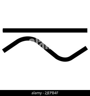 Symbole de courant continu et alternatif Illustration de Vecteur