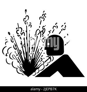 Symbole de libération de pression d'explosion isoler sur fond blanc, illustration vectorielle Illustration de Vecteur