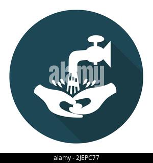 Symbole se laver les mains s'il vous plaît isoler sur fond blanc, illustration vectorielle Illustration de Vecteur