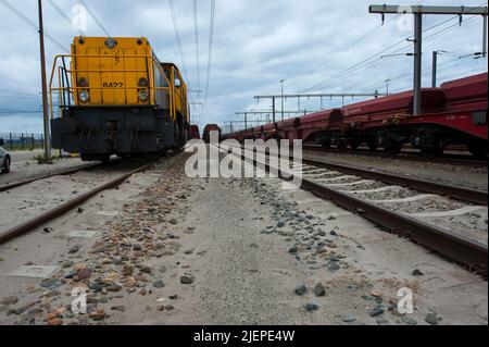 Rotterdam, pays-Bas. Locomotive de chemin de fer construire et utiliser pour tirer des trains de marchandises lourdes du port de Rotterdam vers le reste des pays-Bas et l'Europe. Banque D'Images