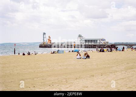Bournemouth Beach, Dorset, Angleterre, Royaume-Uni. Banque D'Images