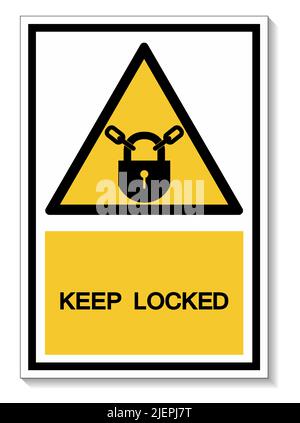 Conserver le symbole verrouillé isoler sur fond blanc, illustration vectorielle EPS.10 Illustration de Vecteur