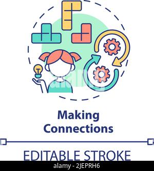 Icône de concept établissement de connexions Illustration de Vecteur