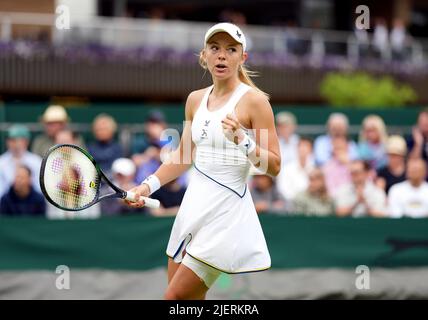 Le deuxième jour des Championnats de Wimbledon 2022 au All England Lawn tennis and Croquet Club, Wimbledon. Date de la photo: Mardi 28 juin 2022. Banque D'Images