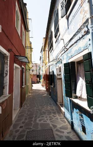 Île de Burano colorée à Venetiza, Italie Banque D'Images
