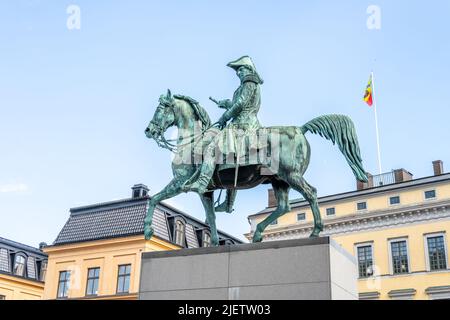 Statue de Charles XIV John à Stockholm Banque D'Images