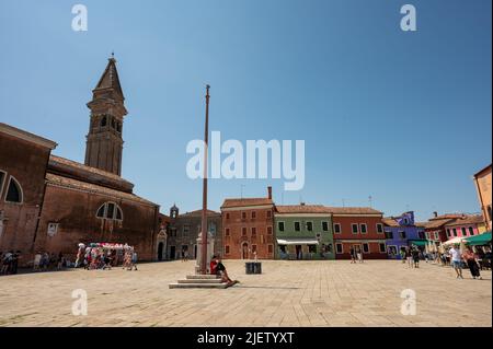 Île de Burano colorée à Venetiza, Italie Banque D'Images