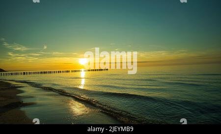 sonnenuntergang ostsee Banque D'Images