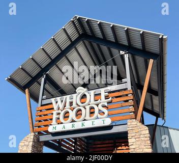 Flagstaff, Arizona, États-Unis. Entrée au marché Wholefoods. Banque D'Images