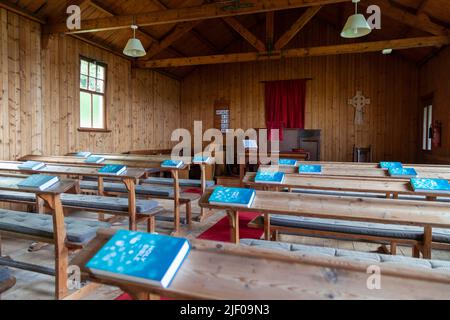 Église de Pirnmill connue localement sous le nom de « Tin Kirk », Arran, Écosse Banque D'Images