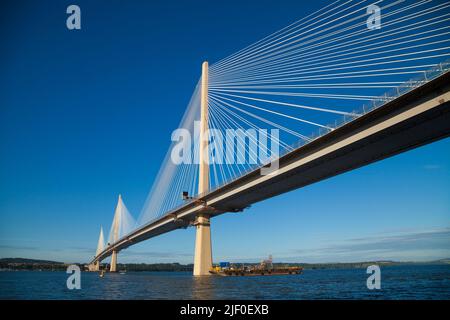 Le pont Queensferry Crossing vu de North Queensferry, Fife, Écosse Banque D'Images