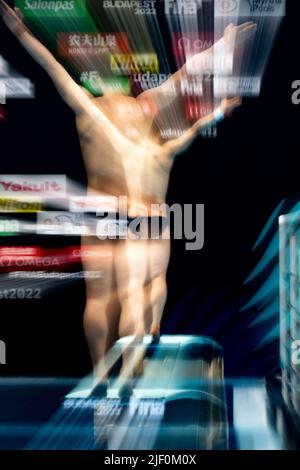 Budapest, Hongrie. 27th juin 2022. LAUGHER Jack GBR 3m. Tremplin semi-fin 19th Championnats du monde Budapest 2022 Budapest, Duna Arena pool 27/06/2022 photo Giorgio Scala/Deepbluemedia/Insidefoto crédit: Insidefoto srl/Alamy Live News Banque D'Images