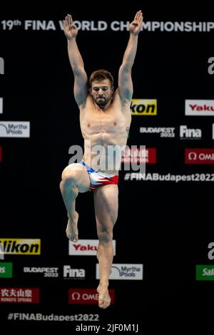 Budapest, Hongrie. 27th juin 2022. JANDARD Alexis FRA 3m. Tremplin semi-fin 19th Championnats du monde Budapest 2022 Budapest, Duna Arena pool 27/06/2022 photo Giorgio Scala/Deepbluemedia/Insidefoto crédit: Insidefoto srl/Alamy Live News Banque D'Images