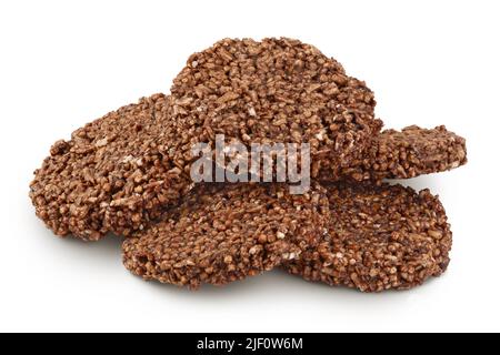 amaranth biscuits avec caroub isolé sur fond blanc avec pleine profondeur de champ. Une alimentation saine. Banque D'Images