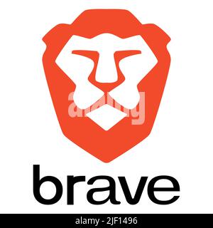 Symbole du logo Brave Browser isolé sur fond blanc. Icône du programme de navigation sur Internet. Illustration vectorielle. Illustration de Vecteur